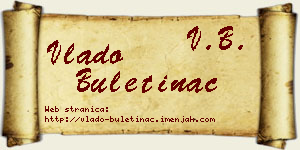 Vlado Buletinac vizit kartica